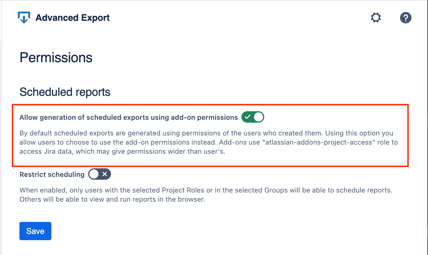 Allow generate with add-on permissions