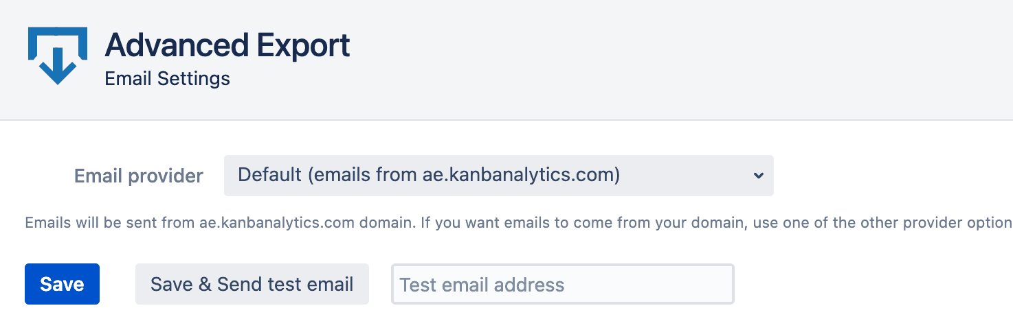 Default email provider