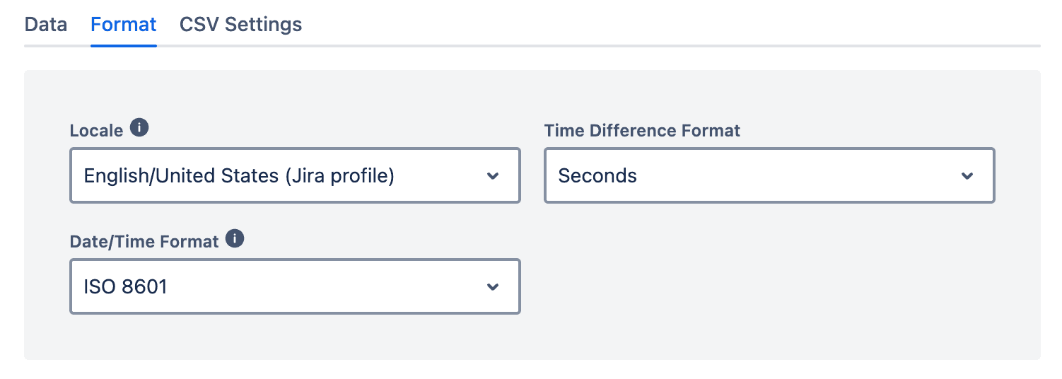 Advanced Export view